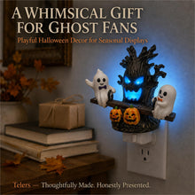 Load image into Gallery viewer, telers Animated Ghost Seesaw Night Light, Plug-in Halloween Decor
