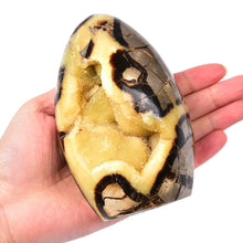 Load image into Gallery viewer, MOGEMT Septarian Geodes Large Healing Crystal Stones Rock Cluster Septarium Druzy Irregular Home Decoration Specimen 1.5-2 Lbs
