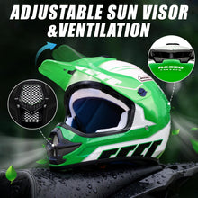 Load image into Gallery viewer, ROOZO Youth Kids Dirt Bike Helmet DOT Approved, Full Face Motocross Set
