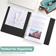 Load image into Gallery viewer, SUIN1-Inch 3-Ring-Binder, Customizable Clear View Cover, for US Letter Size 8-1/2 x 11'', Perfect for Office/School (Black - 12 Packs)
