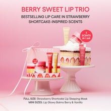 Load image into Gallery viewer, LANEIGE Berry Sweet Lip Trio Set | Lip Sleeping Mask Strawberry Shortcake &amp; Mini Lip Glowy Balms in Berry &amp; Vanilla
