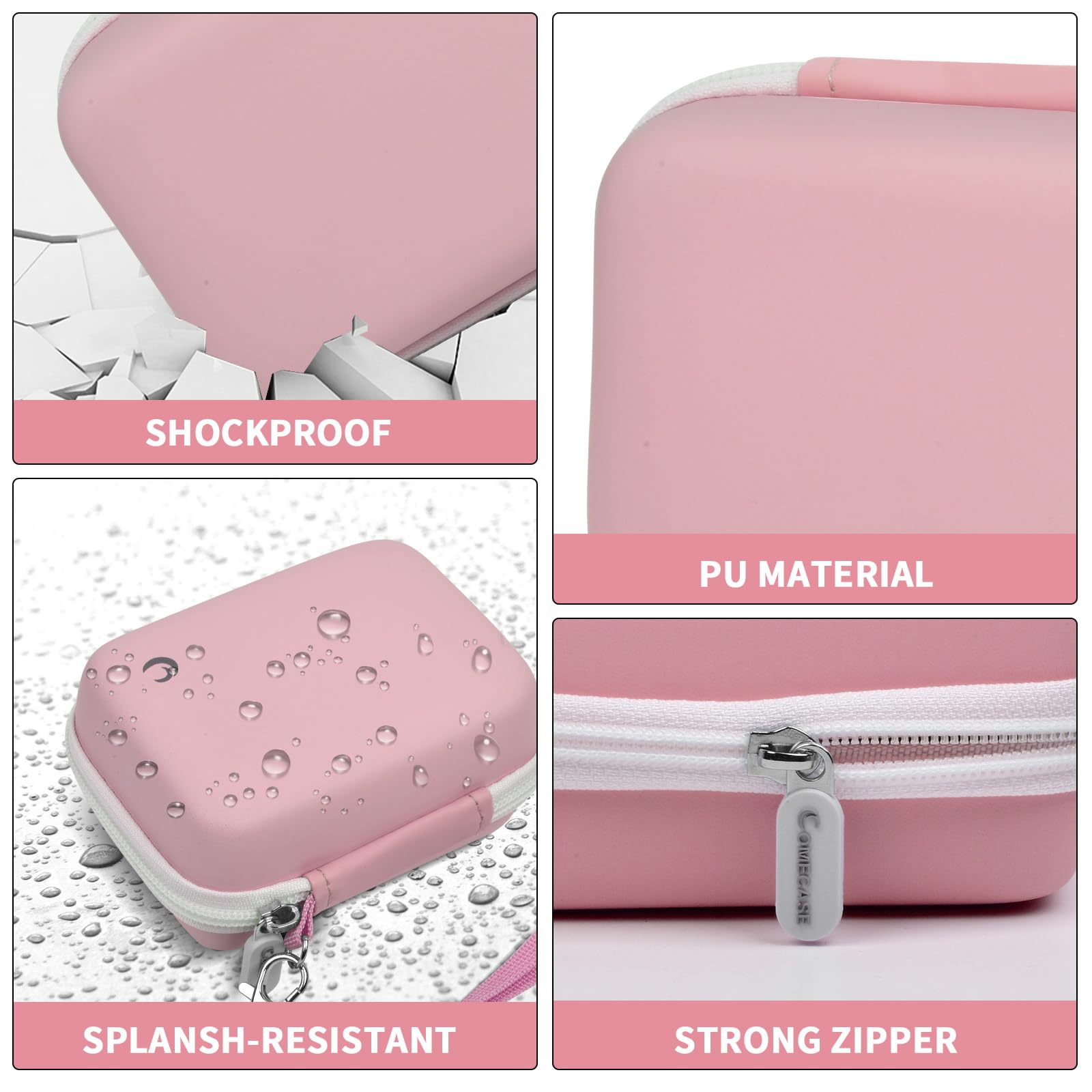 Load image into Gallery viewer, Carrying & Protective Case for Digital Camera, AbergBest 21 Mega Pixels 2.7" LCD Rechargeable HD/Kodak Pixpro/Canon PowerShot ELPH 180/190 / Sony DSCW800 / DSCW830 Cameras for Travel-Pink