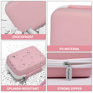 Carrying & Protective Case for Digital Camera, AbergBest 21 Mega Pixels 2.7" LCD Rechargeable HD/Kodak Pixpro/Canon PowerShot ELPH 180/190 / Sony DSCW800 / DSCW830 Cameras for Travel-Pink
