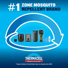 Load image into Gallery viewer, Thermacell E-ZoneGuard Patio Max Rechargeable Mosquito Repeller with 20-Foot Zone of Scientifically Proven Outdoor Protection; 12-Hr Battery; 36-Hr Refill; Bug Spray Alternative; Fast Charging Dock
