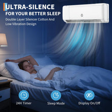 Load image into Gallery viewer, Air Conditioner, 24000 BTU Ductless Mini Split AC, Heating System, 19 SEER2, 208-230v, Cools, Heats 1500 Sq.Ft, Smart WiFi, Voice Control, Ultra Quiet 41 DB
