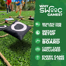 Load image into Gallery viewer, SWOOC Games - Giant Tic Tac Toe Game Outdoor (All Weather) | 3ft x 3ft | Instant Setup, No Assembly | Giant Outdoor Games for Adults and Family | Outside Toys | Large Lawn &amp; Backyard Fun | Yard Game
