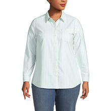 Load image into Gallery viewer, Lands' End Womens Oxford Favorite Long Sleeve Shirt White Regular Large
