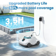 Load image into Gallery viewer, (2026 Upgrade) Cordless Robotic Pool Cleaner, Automatic Pool Vacuum for Above Ground &amp; Inground Pools, 180-Min Runtime, 3L Basket for Leaves &amp; Debris, Auto-Parking, Powerful Suction up to 2200 Sq.Ft
