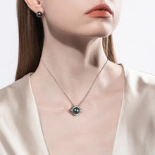 Load image into Gallery viewer, mihiarii Tahitian Black Pearl Earring and Necklace Set

