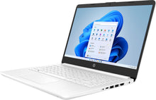 Load image into Gallery viewer, HP Newest 14" Ultral Light Laptop for Students and Business, Intel Quad-Core N4120, 8GB RAM, 192GB Storage(64GB eMMC+128GB Micro SD), 1 Year Office 365, Webcam, HDMI, WiFi, USB-A&amp;C, Win 11 S
