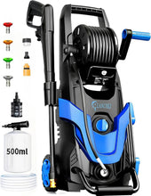 Load image into Gallery viewer, New Upgrade Pressure Power Washer 4800PSI w/4 Quick Connect Nozzles, Inlet Hose &amp; Filter&amp;500ML Soap Tank, High Cleaning Machine for Cars/Fences/Driveways/Patios/Home Cleaning,Blue

