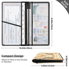 Load image into Gallery viewer, Car Registration and Insurance Card Holder Mandala Yellow Boho Aztec Flower Vehicle Glove Box Automobile Documents Paperwork Waller Case Organizer
