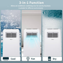 Load image into Gallery viewer, Shinco 8,000 BTU Portable Air Conditioner - 3-in-1 Cool/Dehumidifier/Fan for Rooms Up to 350 sq.ft, Remote Control &amp; 24H Timer, Compact AC Unit for Bedroom/Office
