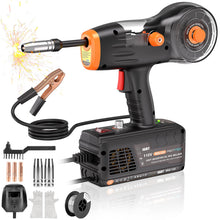 Load image into Gallery viewer, Protmex Handheld MIG Welder Machine - 110V Flux Core Portable Welder, 120A Gasless MIG Welding Machine, Inverter Wire Feed Welding Equipment, for Solder Bar Sizes from 0.030" to 0.035" (0.81.0mm)
