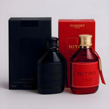 Load image into Gallery viewer, Dumont Nitro Intense and Nitro Red Eau de Parfum Set, 3.45 fl oz Each, 2-Piece Fragrance Combo Pack
