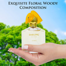 Load image into Gallery viewer, Darling for Women Eau De Parfum- Floral &amp; Woody Fragrance - Top Notes of Gardenia, Violet Petals &amp; Jasmine - Powdery Soft Dry Down of White Woods, Vanilla &amp; Musk as Base - Elegant 100ml Bottle
