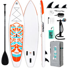 Load image into Gallery viewer, FunWater Inflatable 10'6×33"×6" Ultra-Light (17.6lbs) SUP for All Skill Levels Everything Included with Stand Up Paddle Board, Adj Floating Paddles, Pump, ISUP Travel Backpack, Leash,Waterproof Bag
