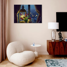 Load image into Gallery viewer, Afusvoe Living Room Decor, Lighted Candle Tulips Picture Print Canvas Decorative Painting, Floral Themed Prints Posters, Bedroom Home Wall Decoration (Unframed,12x16inch)
