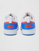 Load image into Gallery viewer, Nike Kid's Court Borough Low Bball, White/Blue Crystal-Bright Violet, 5Y
