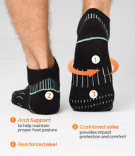 Load image into Gallery viewer, BAMBOO COOL Mens Ankle Socks Bamboo Viscose Athletic Moisture-Wicking Low Cut Running Cushioned Socks
