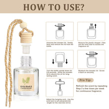 Load image into Gallery viewer, Car Air Freshener Oil Diffuser - Hanging Long Lasting Scent for Car &amp; Home (BlackBerry &amp; Bay, White Musk &amp; Cedarwood, English Pear &amp; Freesia, Wild Bluebell)
