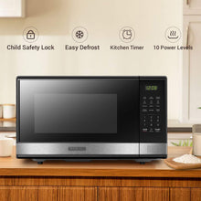 Load image into Gallery viewer, BLACK+DECKER Microwave Oven Countertop, 1.1 Cu.Ft, 1000W, Stainless Steel
