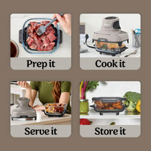 Load image into Gallery viewer, Ninja Crispi 4-in-1 Glass Air Fryer | 450°F | Non-Toxic | 4QT &amp; 6-Cup Glass Containers w/Lids | Microwave, Freezer, Dishwasher Safe | Max Crisp, Air Fry, Bake, Recrisp | Stone | FN101ST
