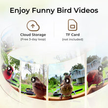 Load image into Gallery viewer, TT Nature Bird Feeder with Camera Solar Powered, Upgraded 1.5L Smart Bird Feeder Camera for Bird Watching, Auto Capture &amp; Instant Real-time Notifications, Ideal Gift for Bird Lovers
