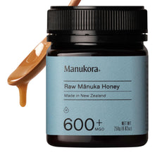 Load image into Gallery viewer, Manukora Raw Manuka Honey MGO 600+ from New Zealand, Non-GMO, Monofloral, Traceable from Hive to Hand, Daily Immune Support - 250g (8.8 Oz)
