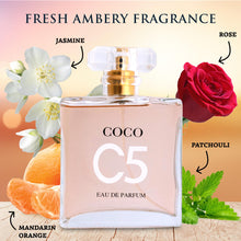 Load image into Gallery viewer, Coco C5 for Women Eau De Parfum - Pure Femininity in a Bottle - Delicate Floral Scents of Jasmine and May Rose - A Fragrance That Will Get You Noticed - Cruelty-Free Perfume Precious Gift for Women
