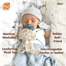 Load image into Gallery viewer, RaZbaby RaZbuddy JollyPop Pacifier Holder w/Removable Baby Pacifier - 0m+ - BPA Free - (Sloth)
