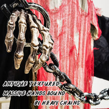 Load image into Gallery viewer, Halloween Decorations Outdoor, 6 Ft Large Animated Grim Reaper with Big Chain,Sound &amp; Touch Activated with Creepy Sound - Scary Props House Decor for Garden Yard Lawn Indoor Decoration Animatronics
