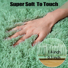 Load image into Gallery viewer, qulint 3x5 Area Rug for Bedroom, Fluffy Sage Green Rug for Living Room Cozy Shag Small Carpet for Nursery, Fuzzy Plush Shaggy Alfombras for Boys and Girls Dorm Home Decor (3ft x 5ft, Sage Green)
