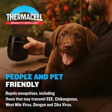Load image into Gallery viewer, Thermacell E-ZoneGuard Patio Max Rechargeable Mosquito Repeller with 20-Foot Zone of Scientifically Proven Outdoor Protection; 12-Hr Battery; 36-Hr Refill; Bug Spray Alternative; Fast Charging Dock
