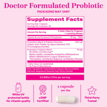 Load image into Gallery viewer, Pink Stork Prenatal Probiotics for Women - Morning Sickness, Gut Microbiome, and Immune Support - Pregnancy Probiotic with Prebiotics and Vitamin B6 - Pregnancy Must Haves, 30 Capsules
