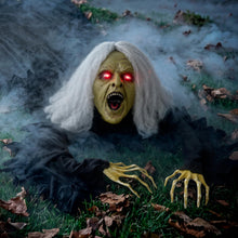 Load image into Gallery viewer, JOYIN Zombie Halloween Decoration Outdoor Witch Groundbreaker Halloween Graveyard Decor Outside, Scary Zombie Props with Sound Effect &amp; Lighted Eyes for Haunted House, Lawn Yard Decorations
