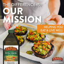 Load image into Gallery viewer, Pompeian Smooth Extra Virgin Olive Oil, First Cold Pressed, Mild and Delicate Flavor, Perfect for Sauteing &amp; Stir-Frying, Naturally Gluten Free, Non-Allergenic, Non-GMO, 68 Fl Oz, Single Bottle
