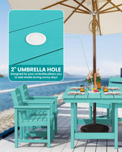 Load image into Gallery viewer, SERWALL Patio Dining Sets for 6 Person, HDPE Dining Set with 6 Armless Chairs, Aruba
