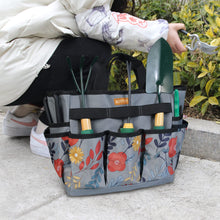 Load image into Gallery viewer, MDSTOP Garden Tool Bag, Garden Tool Kit Holder Home Organizer Storage Carrier, Oxford Garden Hand Tool Storage Tote Organizer with Handle and 8 Roomy Pockets, Floral Gardening Gift, Tools Not Included

