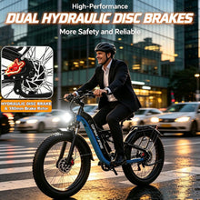 Load image into Gallery viewer, E·Bycco 9000W Peak Dual Motor E-Bike for Adults, 52V 30AH, 55M P H Top Speed, 100 Miles Long Range, Full Suspension, Hydraulic Brake, 26 Inch Fat Tire Electric Bike (V9 Blue with Cycling Bag)
