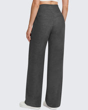 Load image into Gallery viewer, G4Free Women Wide Leg Pants High Waist Stretch Yoga Pants with Pockets Loose Casual Sweatpants(Gray Tweed,S,Regular)

