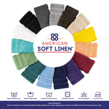 Load image into Gallery viewer, American Soft Linen Luxury 6 Piece Towel Set, 2 Bath Towels 2 Hand Towel 2 Washcloths, 600 GSM 100% Cotton Turkish Towels for Bathroom, White Towel Sets
