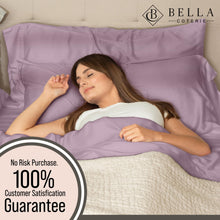Load image into Gallery viewer, Bella Coterie Luxury Bamboo Viscose Queen Size Sheet Set | 100% Organically Grown | Ultra Soft | Cooling for Hot Sleepers | 18" Deep Pocket [Lilac]
