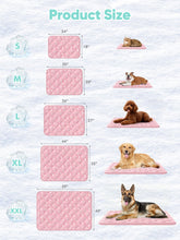 Load image into Gallery viewer, Rywell Dog Cooling Mat 2.0,Soft Blush Pink, 44" x 32" Thick &amp; Durable Cooling Mat for Extra Large Dogs, Long-Lasting Cool with Waterproof &amp; Color-Changing Arc-Chill Tech (Q-Max>0.5) Washable&amp;Non-Toxic
