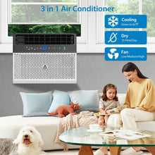 Load image into Gallery viewer, Garvee 8,000 Btu U-Shaped Window Air Conditioner, WiFi &amp; App Control, Ultra Quiet, Enabled Saddle Window AC Unit Cools Up to 350 Sq. ft, Cooling, Dehumidifier, Flexible for Home/Office
