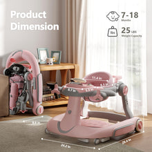 Load image into Gallery viewer, Kinder King 8-in-1 Baby Walker with Music &amp; Lights, 3 Level Height Adjust
