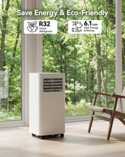 Load image into Gallery viewer, Feelfunn 8000 BTU Portable Air Conditioner, 3-in-1 Cools 350 Sq.Ft, Quiet AC with Fan &amp; Dehumidifier, LED Display, Remote, 24H Timer, Window Kit, for Bedroom/Office/Dorms
