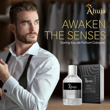 Load image into Gallery viewer, AHUJA Daring Eau de Parfum Cologne for Men 3.4 fl oz - Men Fragrance - Long Lasting Perfume for Men Original Bold Awakening Pepper &amp; Citrus- Geranium &amp; Patchouli -Luxury Scent Gift for Men EDP
