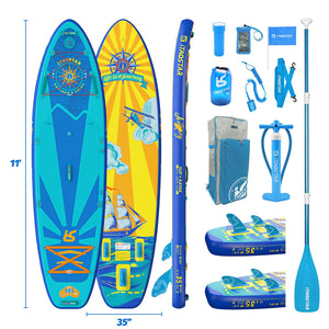 iTAOSTAR J06A 35" Extra Wide Paddle Board for Better Balance, Inflatable Stand Up Paddle Board with Premium SUP Accessories, Inflatable Paddle Boards for Adults/Youth of All Skill Levels