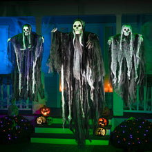 Load image into Gallery viewer, JOYIN 3 Pack Hanging Halloween Skeleton Ghosts Decorations, Grim Reapers for Best Halloween Outdoor Decorations
